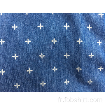 Chemise à manches courtes pour homme en tissu denim